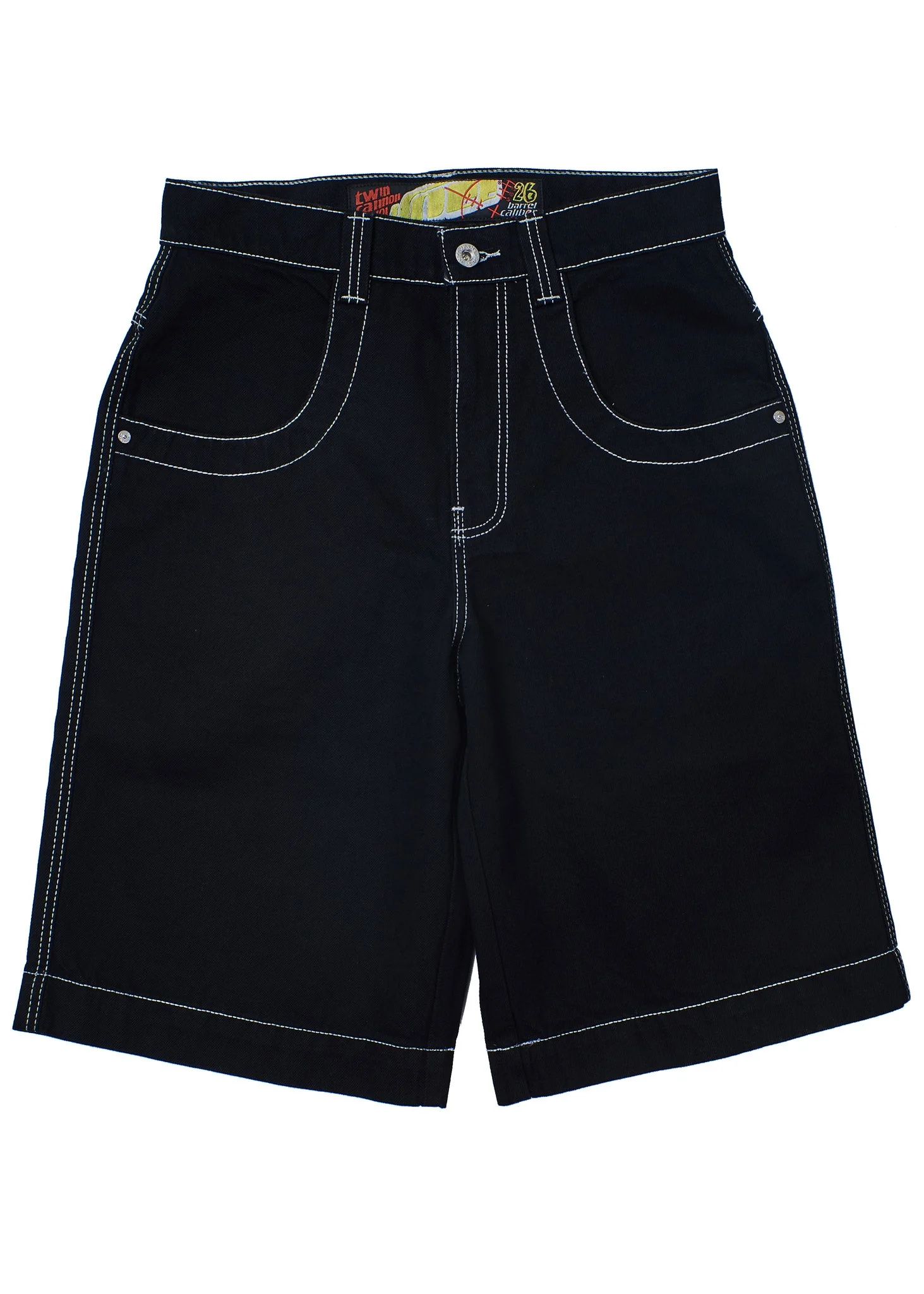 101 Twin Cannon Shorts. 14". Black/Silver J. - Image 5