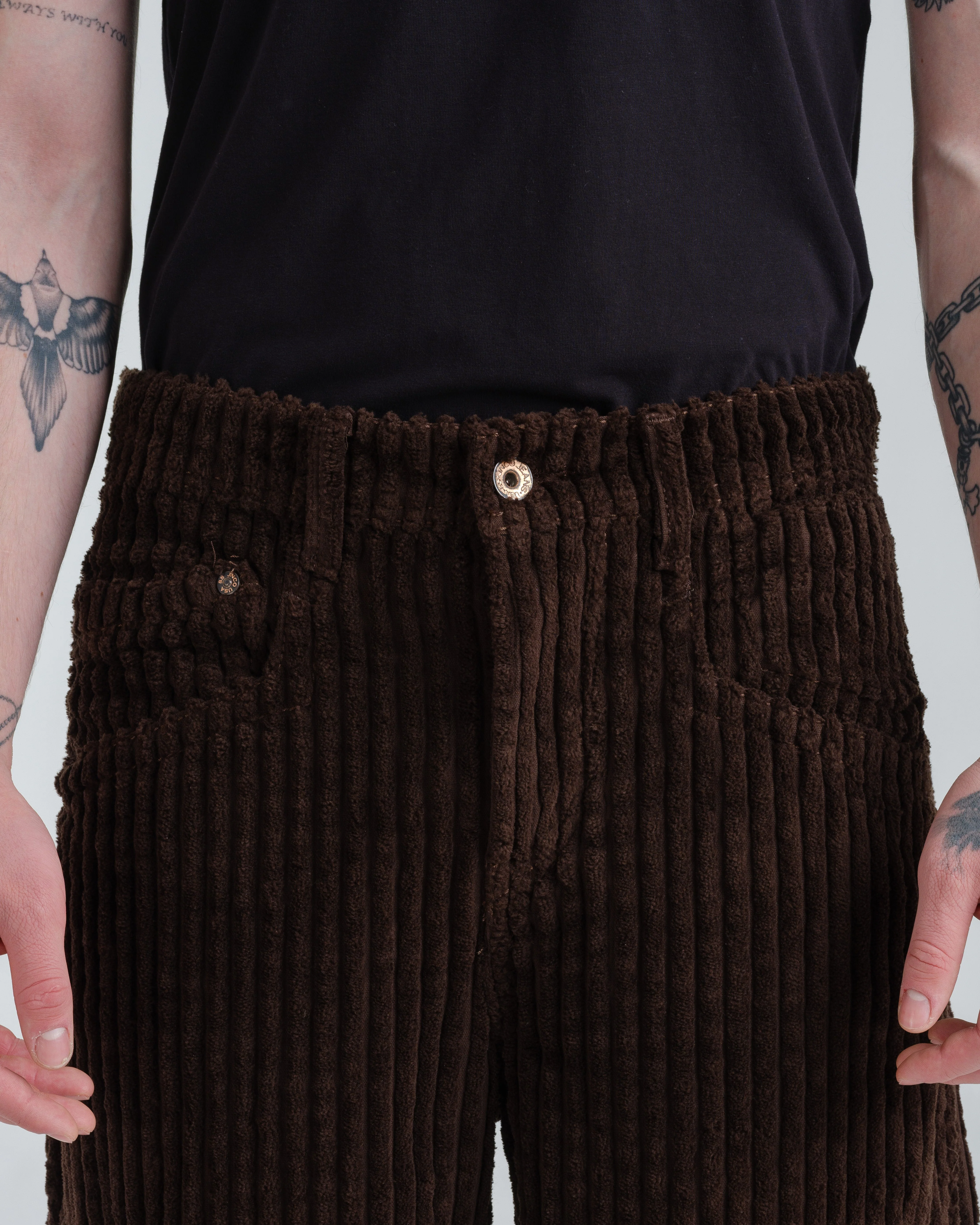 Quad Cargo. 23". 2 Wale Corduroy. Java Brown. - Image 5