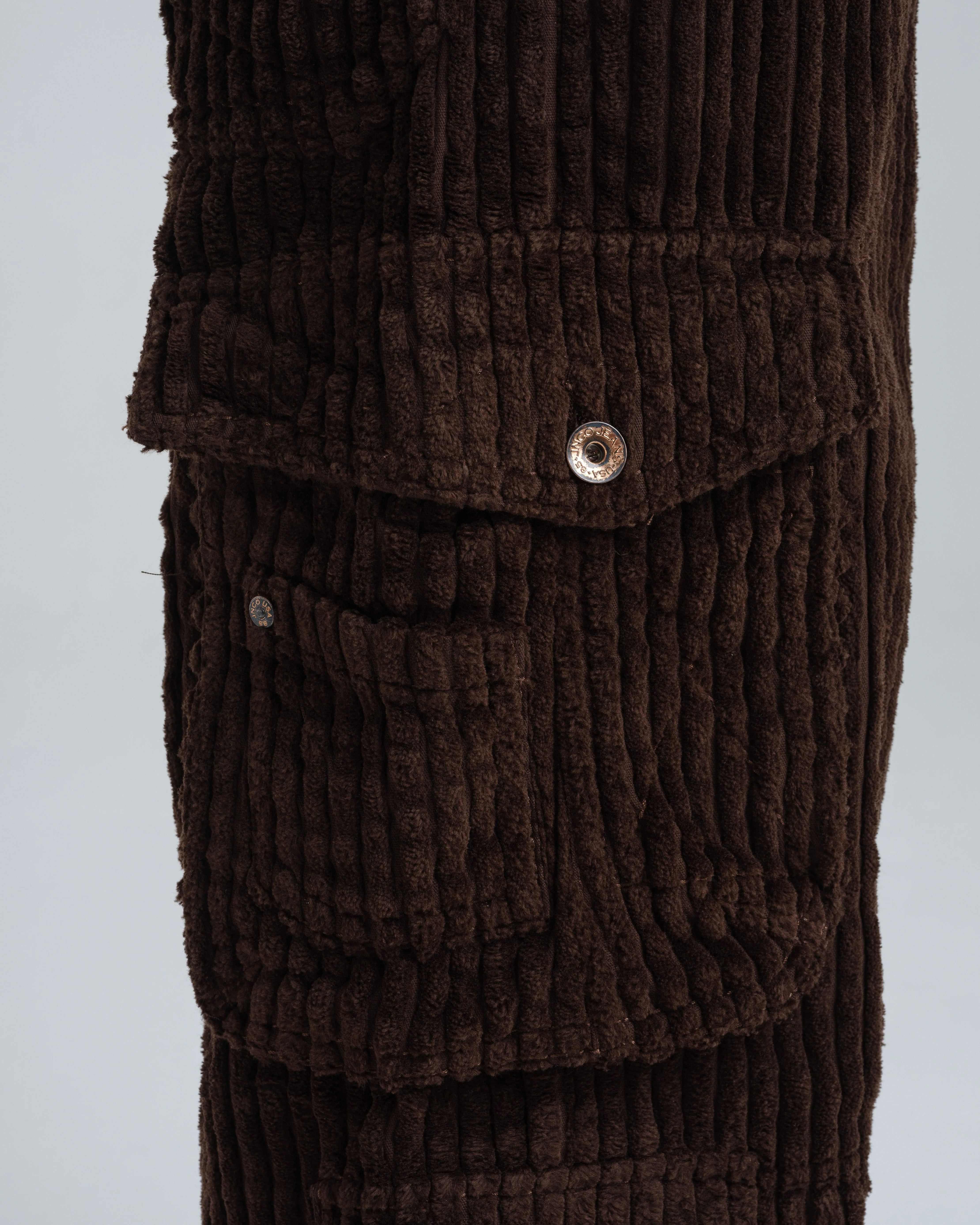 Quad Cargo. 23". 2 Wale Corduroy. Java Brown. - Image 8