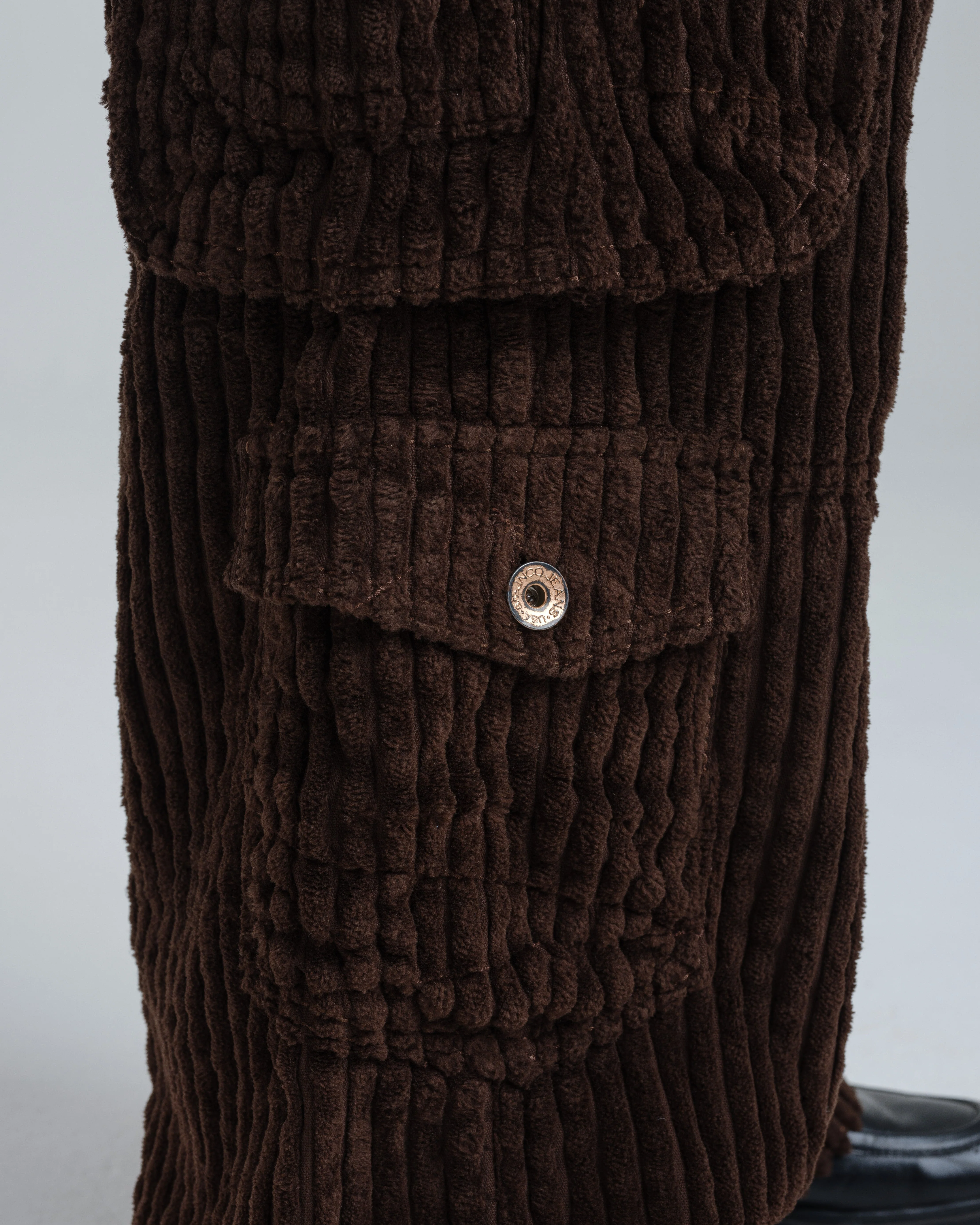 Quad Cargo. 23". 2 Wale Corduroy. Java Brown. - Image 9