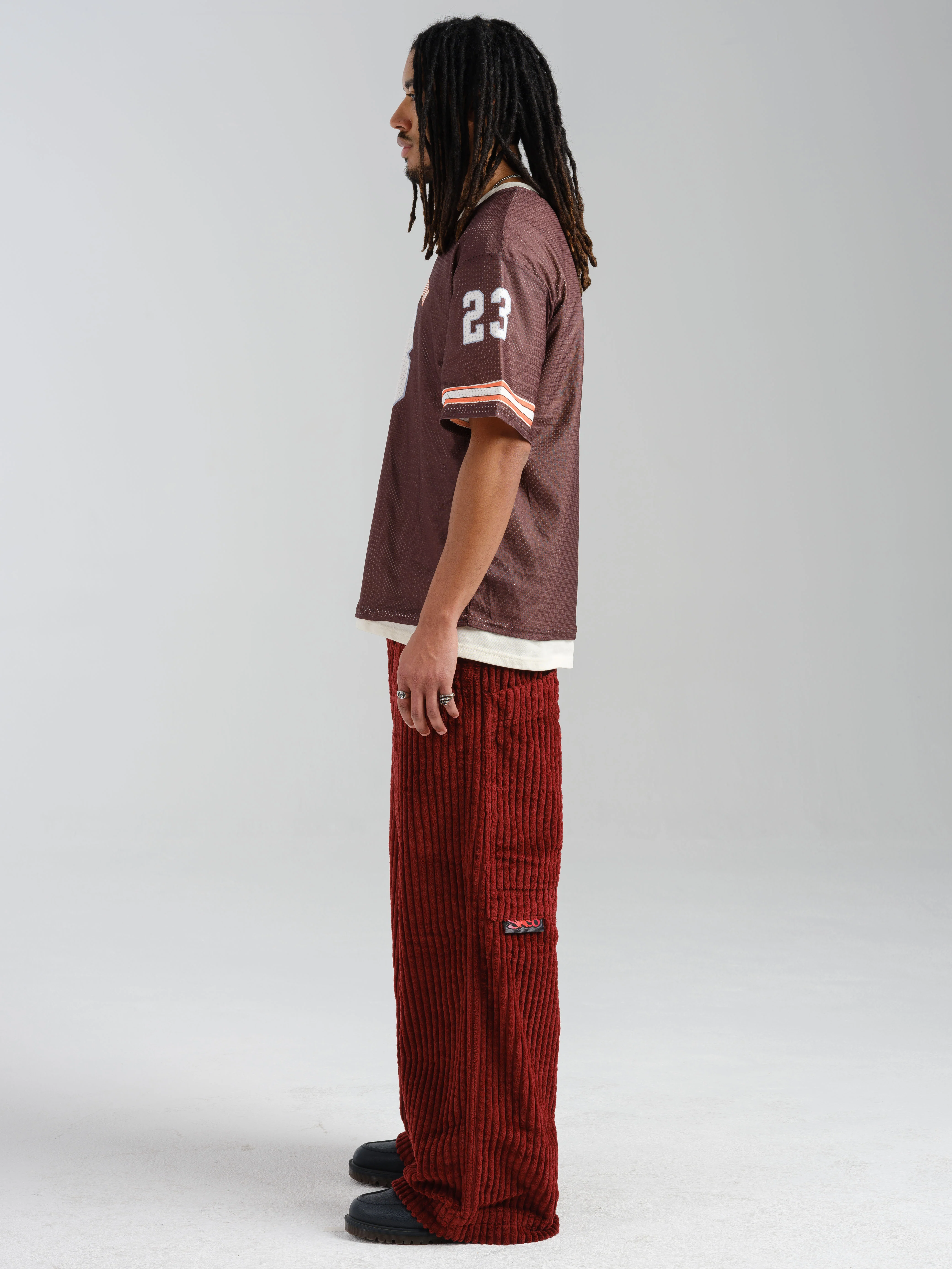 Rollin. 26". 2 Wale Corduroy. Burgundy. - Image 4