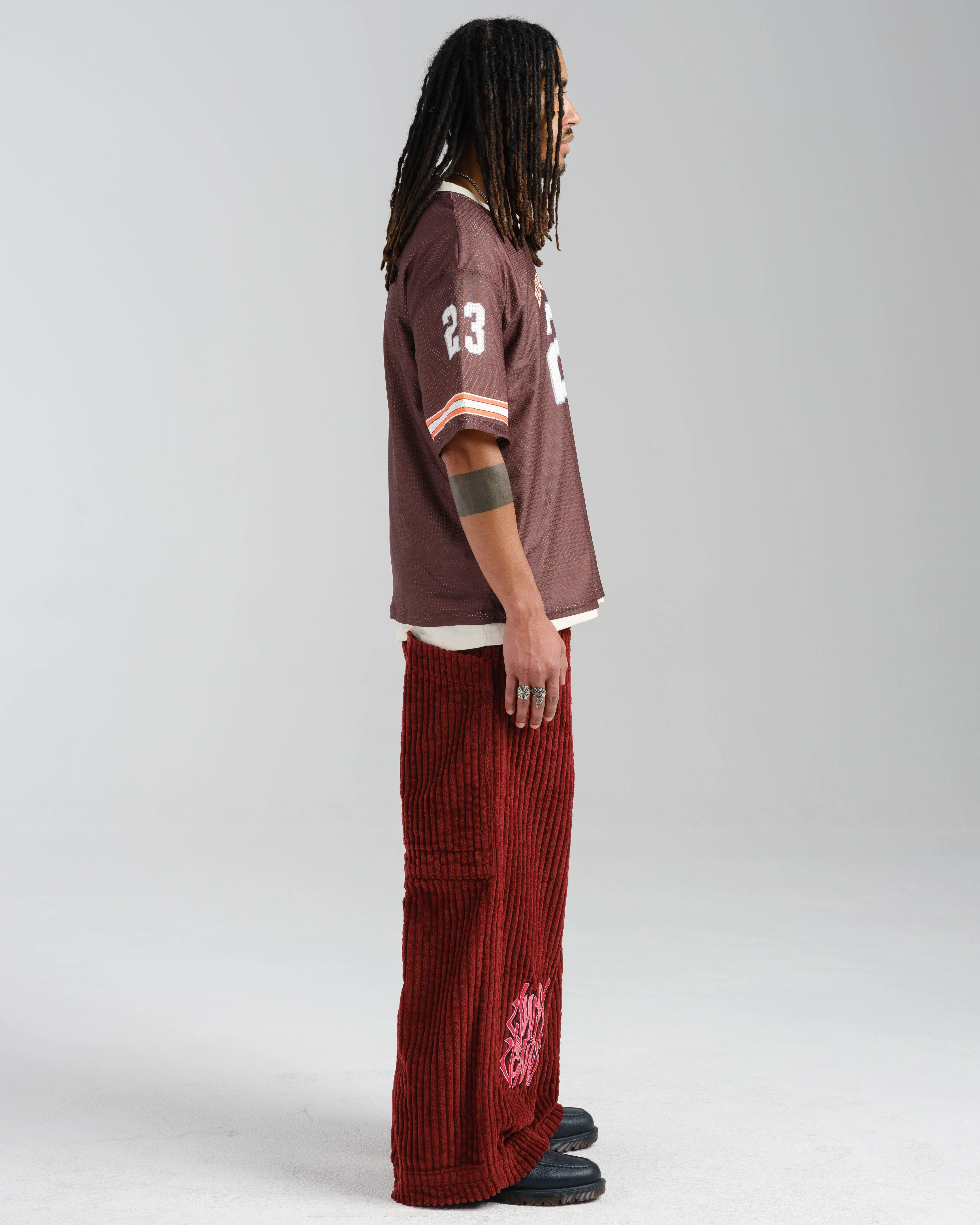Rollin. 26". 2 Wale Corduroy. Burgundy. - Image 5