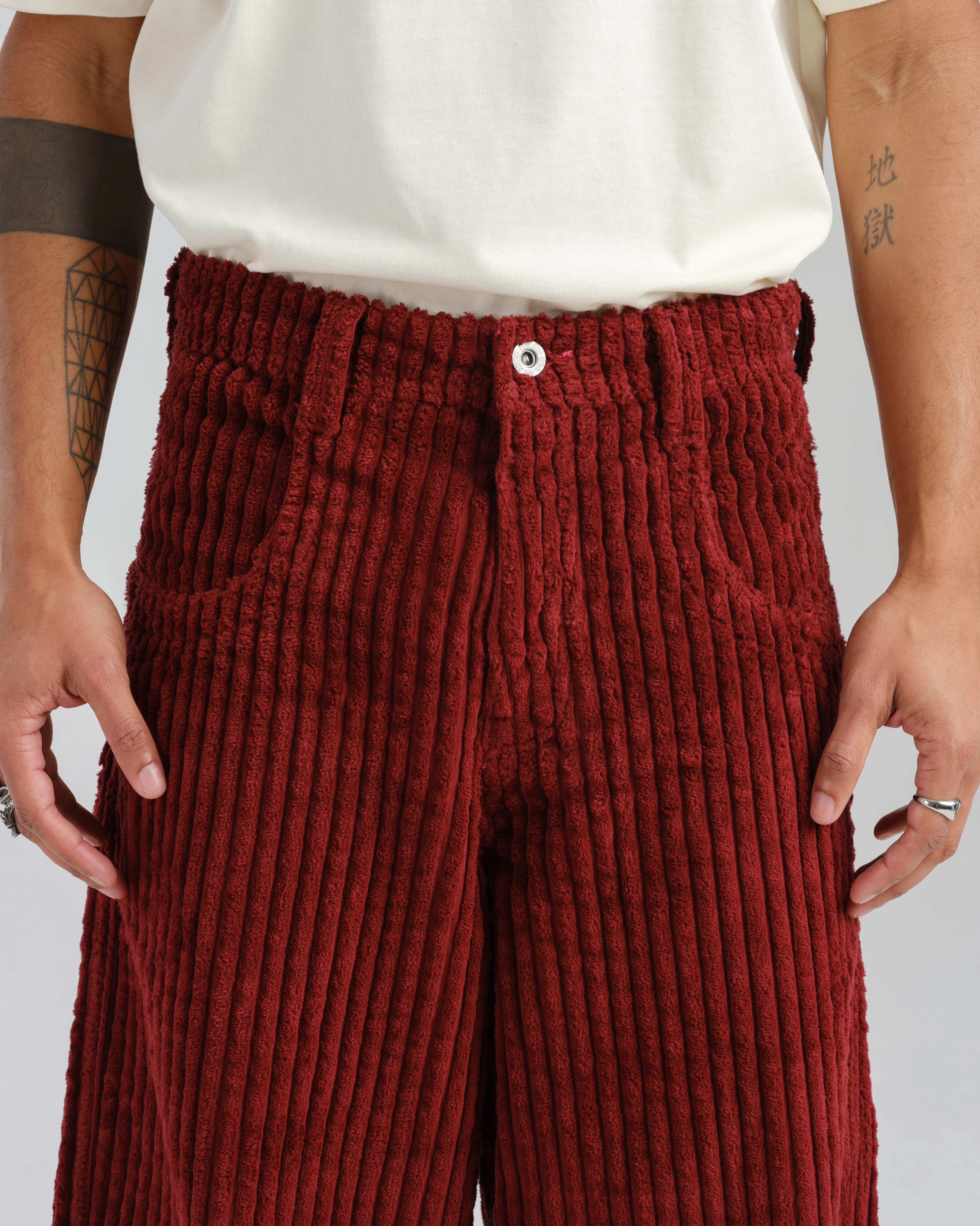 Rollin. 26". 2 Wale Corduroy. Burgundy. - Image 6