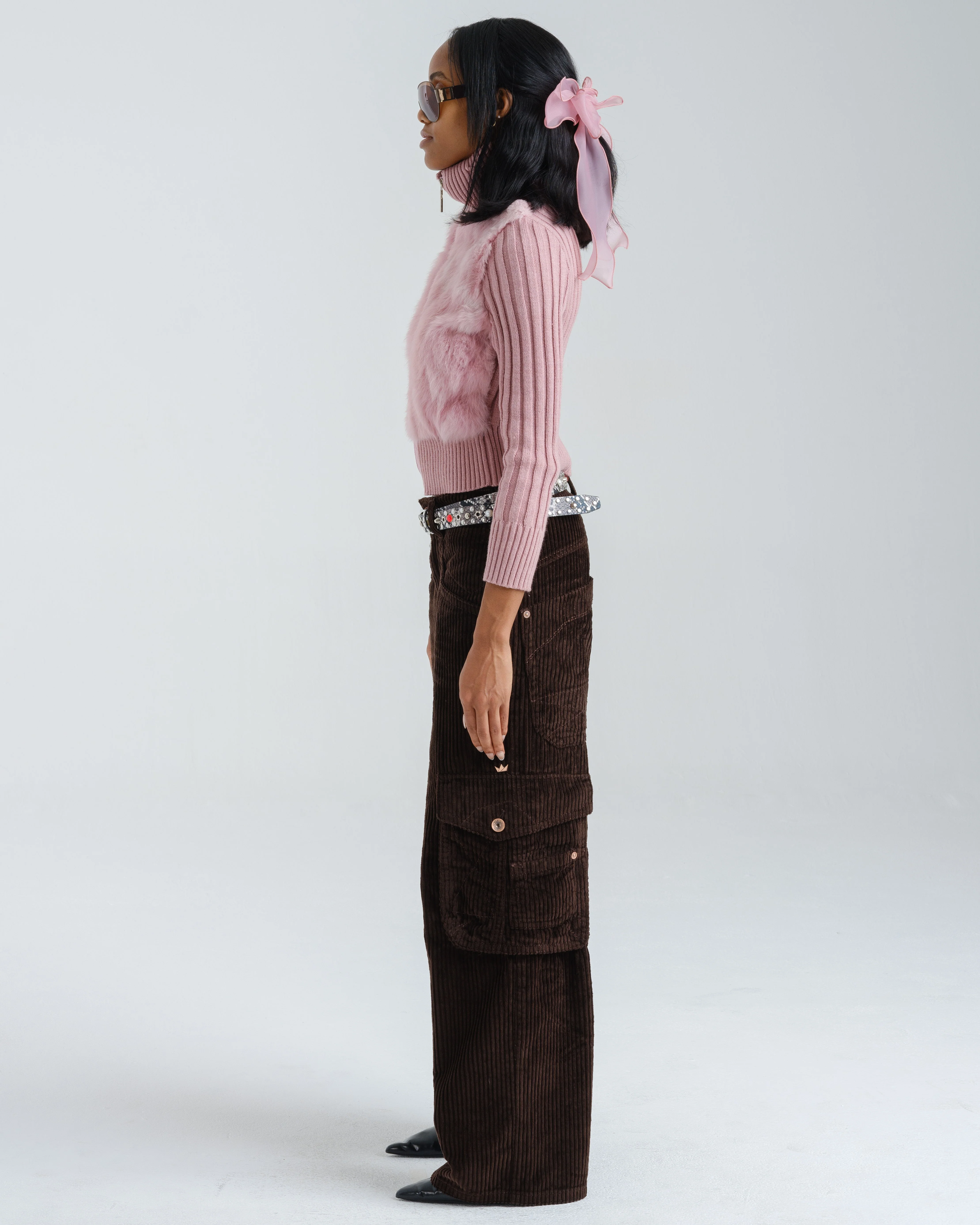 W Torque Cargo Carpenter. 23". 4 Wale Corduroy. Java Brown. - Image 4