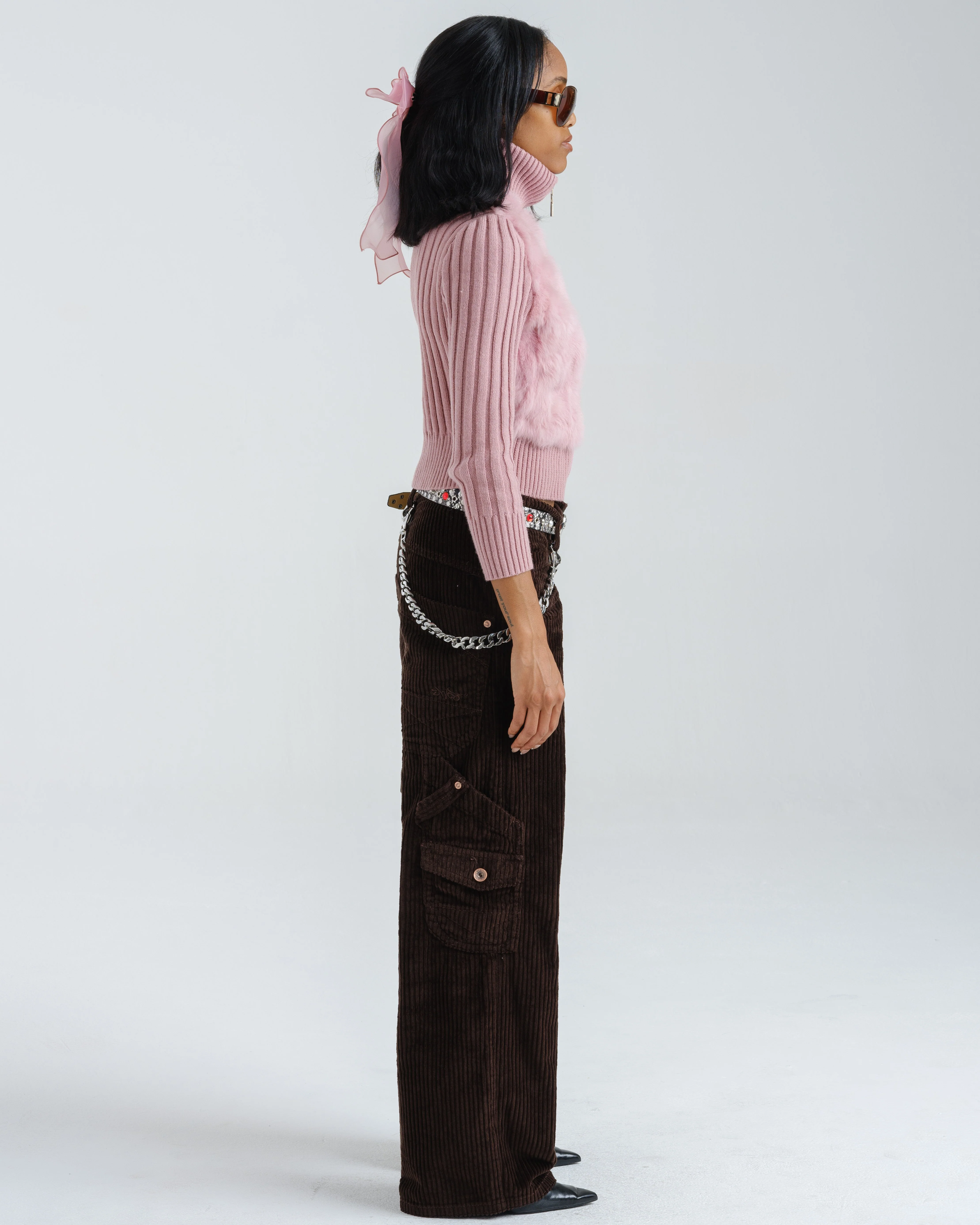 W Torque Cargo Carpenter. 23". 4 Wale Corduroy. Java Brown. - Image 5